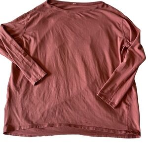 LuluLemon Long Sleeve Tee, Activewear Yoga Athleisure CozyCore, Small‎ Momcore